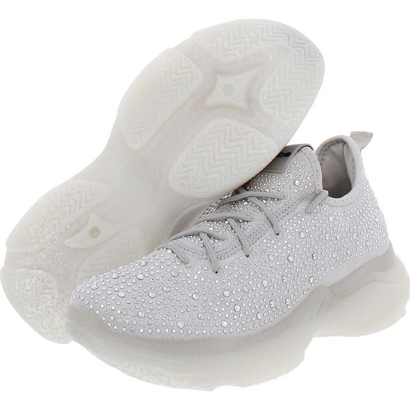 Bebe Sport Womens Leyla Silver Casual and Fashion Sneakers Sneakers NWOB - Picture 3 of 4